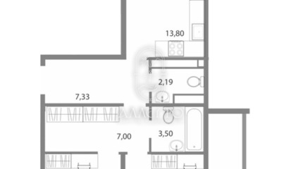 2-к квартира, 64,1 м², 7/7 эт.